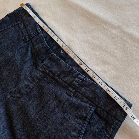 💙 Gap Long Wide Leg Thick Denim Look Trousers Size 36/34 Preppy Fall Work Offic - Picture 4 of 8